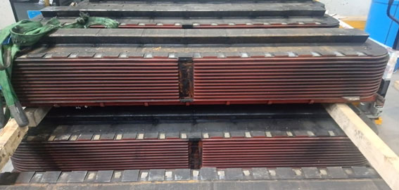 Introducción de los polos a la burbuja para desamiantar